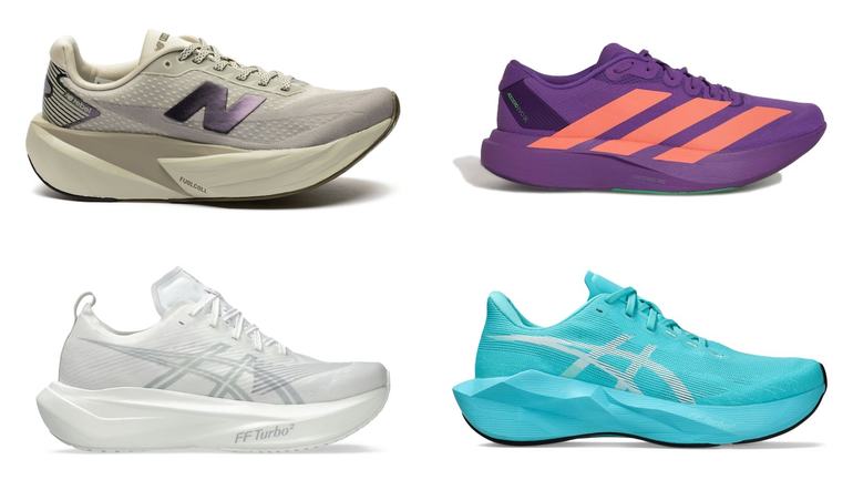 Melhores tênis para corrida leves: New Balance Fuelcell Rebel V5, Adidas Adizero Evo SL, Asics Megablast e Asics Novablast 6